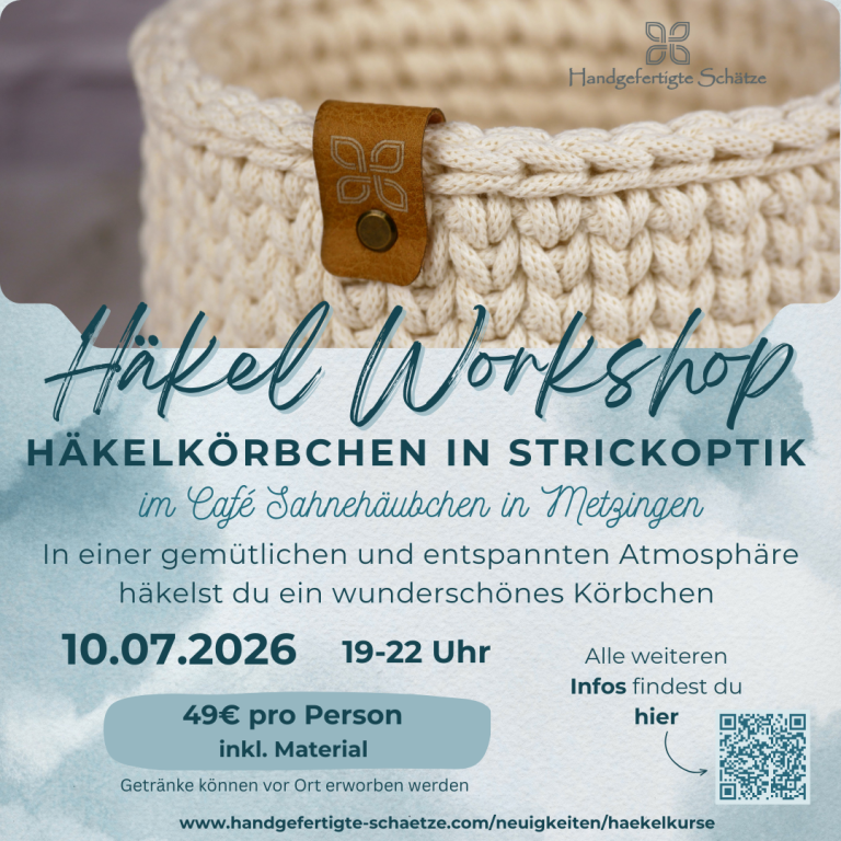 Häkelkörbchen in Strickoptik Häkelworkshop